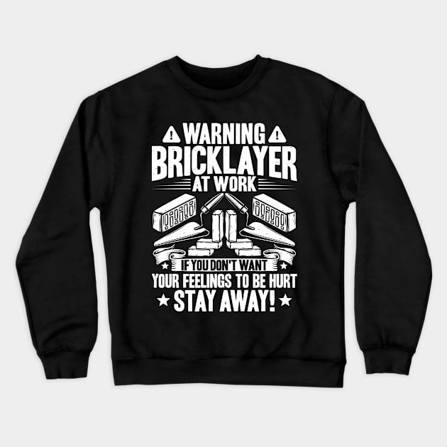 Brickmason Brick Mason Bricklayer Gift Present Crewneck Sweatshirt by Krautshirts